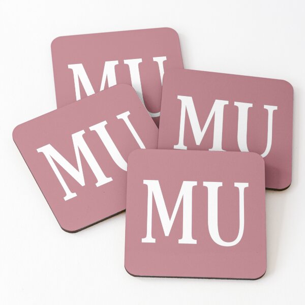 Item preview, MU Initials Monogram Elegant White Letters designed and sold by Jeallan Designs.