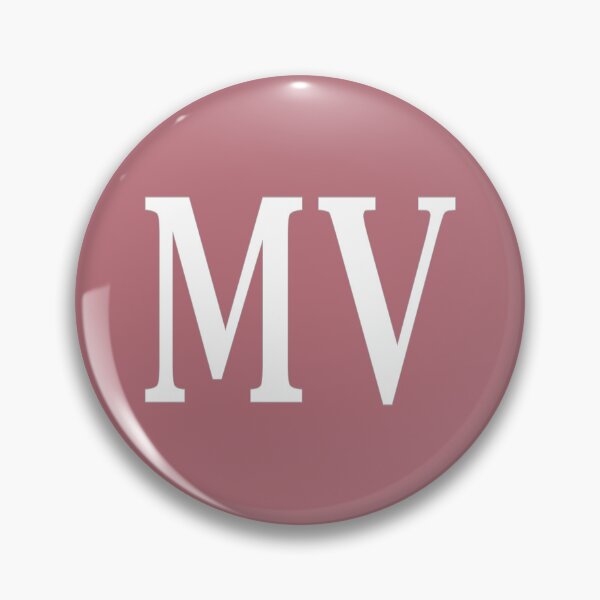 Item preview, MV Initials Monogram Elegant White Letters designed and sold by Jeallan Designs.