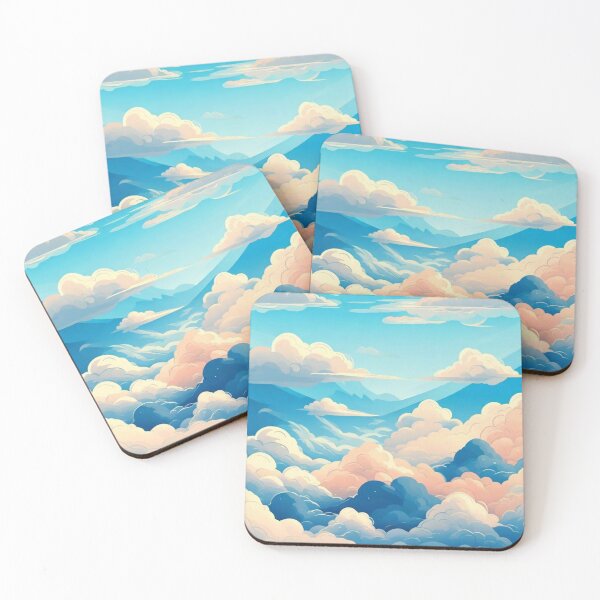 Item preview, Cute Clouds and Blue Sky, Skies of Serenity: A Tranquil Journey through the Vast Expanse of the Heavens designed and sold by NaaEchDesign ⭐⭐⭐⭐⭐.