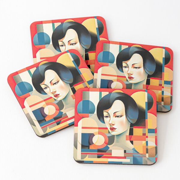 Item preview, Explore Simplistic & Minimalistic Japanese Geisha Portraits with a Majestic Touch designed and sold by ArtificialGenes.