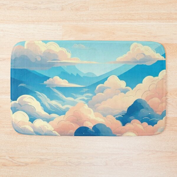 Item preview, Cute Clouds and Blue Sky, Skies of Serenity: A Tranquil Journey through the Vast Expanse of the Heavens designed and sold by NaaEchDesign ⭐⭐⭐⭐⭐.