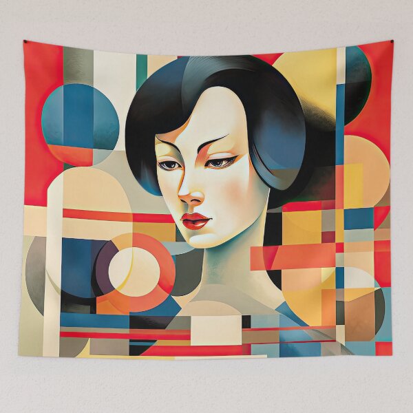 Item preview, Explore Simplistic & Minimalistic Japanese Geisha Portraits with a Majestic Touch designed and sold by ArtificialGenes.