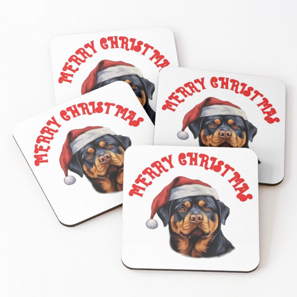 Artikelvorschau, Weihnachts-Rottweiler mit Weihnachtsmütze entworfen und verkauft von Culveays.