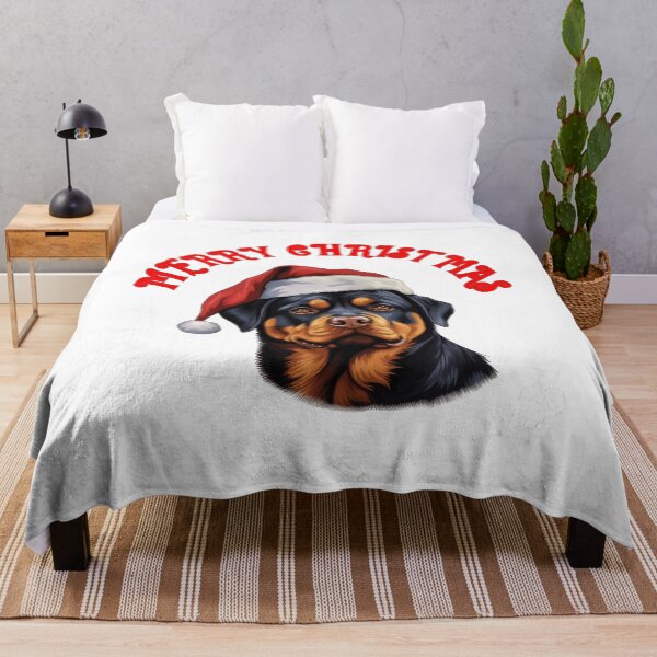 Artikelvorschau, Weihnachts-Rottweiler mit Weihnachtsmütze entworfen und verkauft von Culveays.