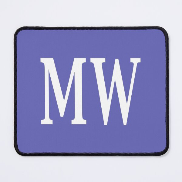 Item preview, MW Initials Monogram Elegant White Letters designed and sold by Jeallan Designs.