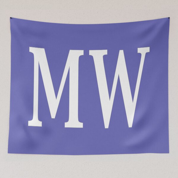 Item preview, MW Initials Monogram Elegant White Letters designed and sold by Jeallan Designs.