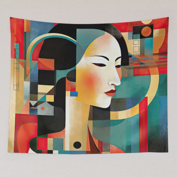 Item preview, Explore Simplistic & Minimalistic Japanese Geisha Portraits with a Majestic Touch designed and sold by ArtificialGenes.
