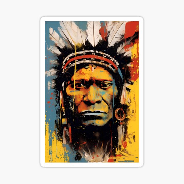 Item preview, Native American Warrior designed and sold by GiveMeMood.