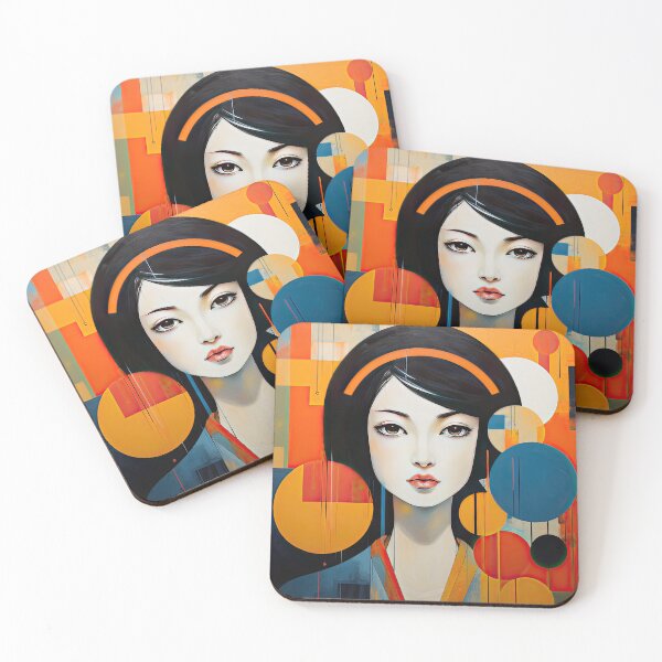 Item preview, Explore Simplistic & Minimalistic Japanese Geisha Portraits with a Majestic Touch designed and sold by ArtificialGenes.