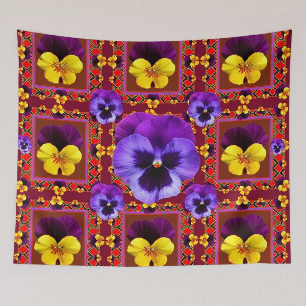 Item preview, PURPLE-YELLOW PANSIES   ART designed and sold by sharlesart.