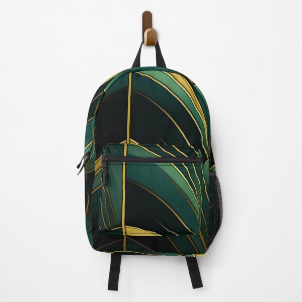 Item preview, Luxurious Aesthetic Vintage Inspired Teal and Gold Leaves Pattern designed and sold by Vic Torys ☆.