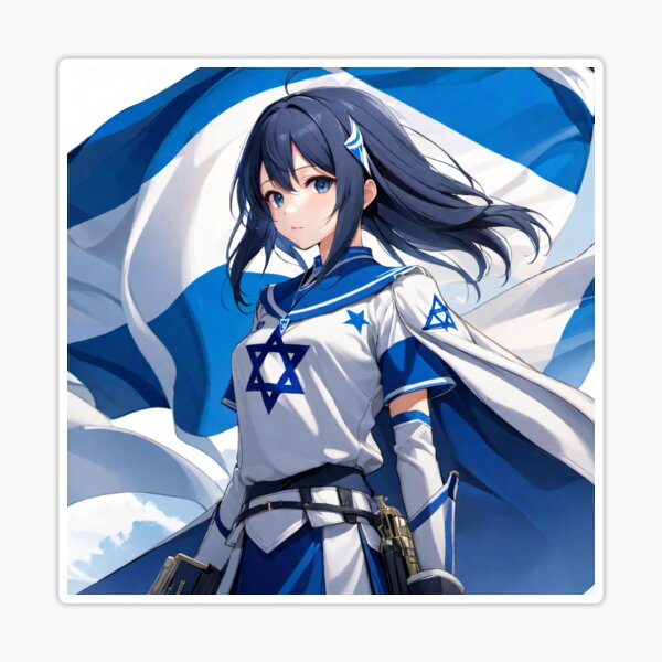 Skate Anime Character Pride Flag Stickers -  Israel