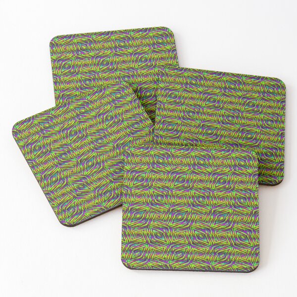 Item preview, Tribal Fluorescent Green Purple Diagonal Design  designed and sold by Allison King.