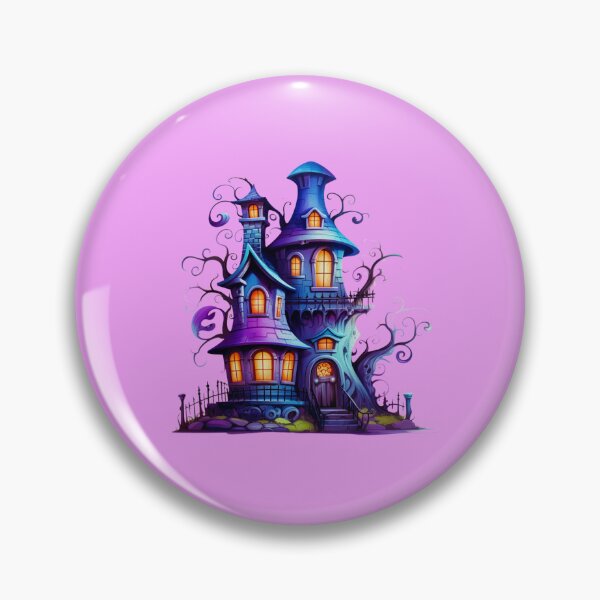 Item preview, Halloween Colorful Haunted House designed and sold by ZenEvoke.