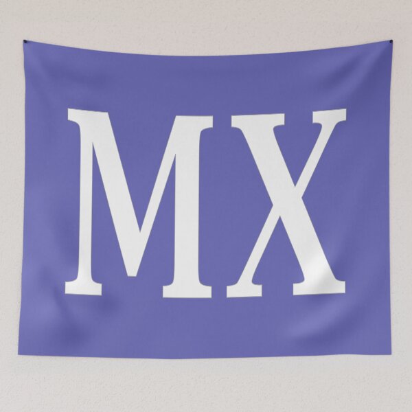 Item preview, MX Initials Monogram Elegant White Letters designed and sold by Jeallan Designs.