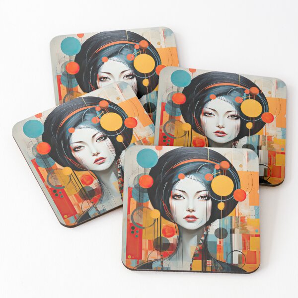Item preview, Explore Simplistic & Minimalistic Japanese Geisha Portraits with a Majestic Touch designed and sold by ArtificialGenes.