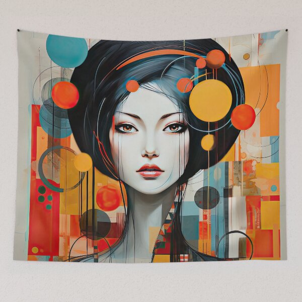 Item preview, Explore Simplistic & Minimalistic Japanese Geisha Portraits with a Majestic Touch designed and sold by ArtificialGenes.