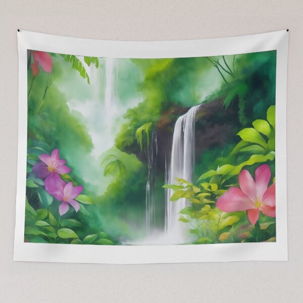 Item preview, Rainforest Waterfall flora designed and sold by AP.