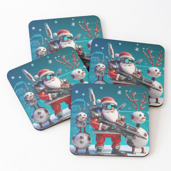 Item preview, Santa Claus, snowmen, reindeer, robots designed and sold by KICIART.