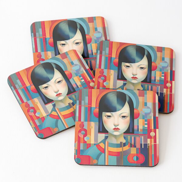 Item preview, Explore Simplistic & Minimalistic Japanese Geisha Portraits with a Majestic Touch designed and sold by ArtificialGenes.