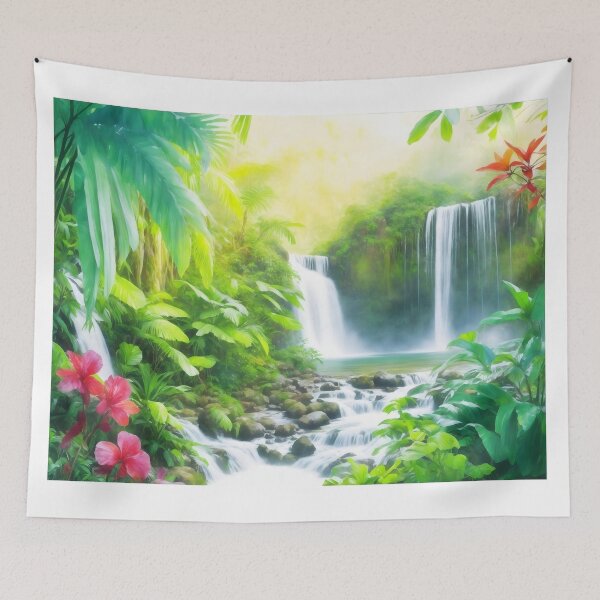 Item preview, Rainforest Waterfall flora designed and sold by AP.