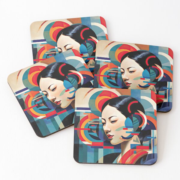 Item preview, Explore Simplistic & Minimalistic Japanese Geisha Portraits with a Majestic Touch designed and sold by ArtificialGenes.