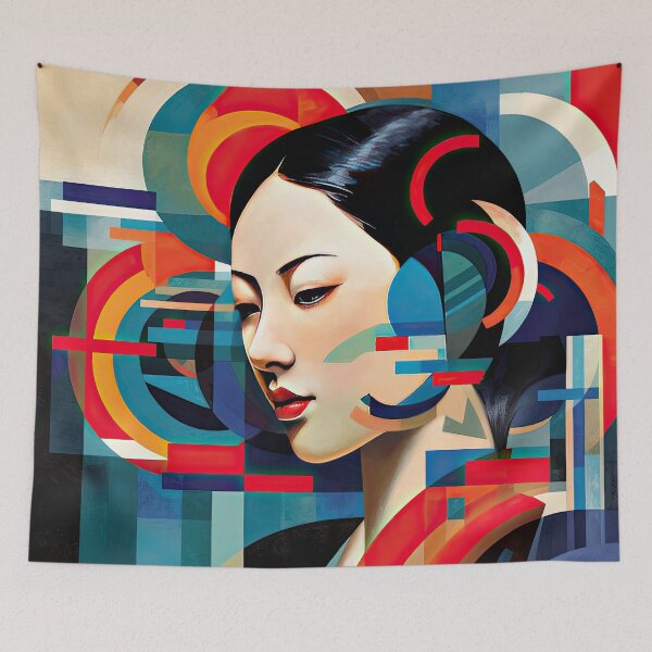 Item preview, Explore Simplistic & Minimalistic Japanese Geisha Portraits with a Majestic Touch designed and sold by ArtificialGenes.