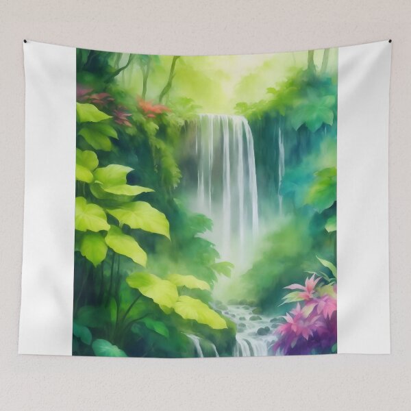 Item preview, Rainforest Waterfall flora designed and sold by AP.