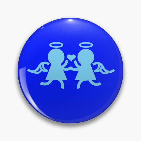 Item preview, Light Blue Twin Angel Fairies Holding Hands designed and sold by robinstudio.