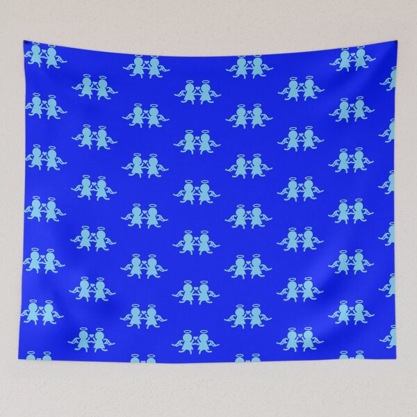 Item preview, Light Blue Twin Angel Fairies Holding Hands designed and sold by robinstudio.
