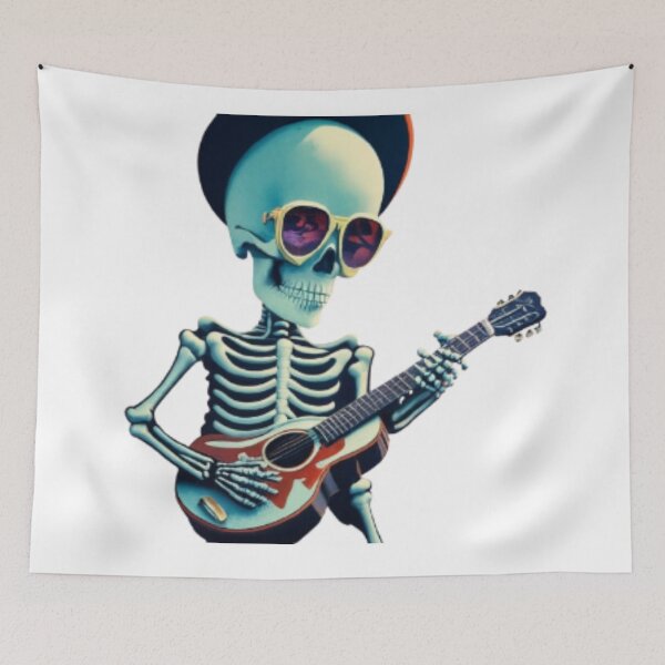 Item preview, A skeleton playing a guitar designed and sold by butter-scotchhh.