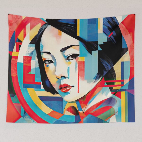 Item preview, Explore Simplistic & Minimalistic Japanese Geisha Portraits with a Majestic Touch designed and sold by ArtificialGenes.