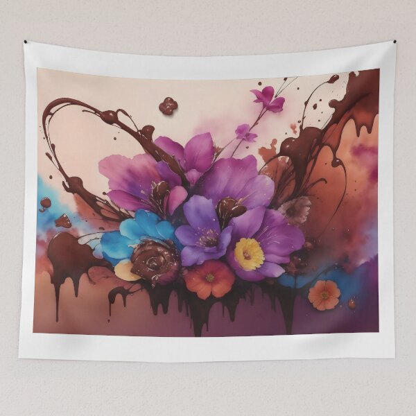 Item preview, Chocolate Fantasy flowers Splash designed and sold by AP.