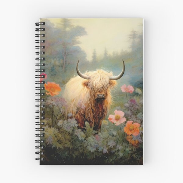 Item preview, Highland Cow in a Forest Meadow designed and sold by Peonysunday.