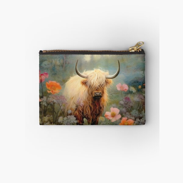 Item preview, Highland Cow in a Forest Meadow designed and sold by Peonysunday.