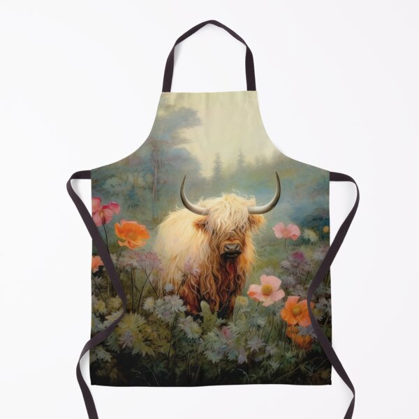 Item preview, Highland Cow in a Forest Meadow designed and sold by Peonysunday.