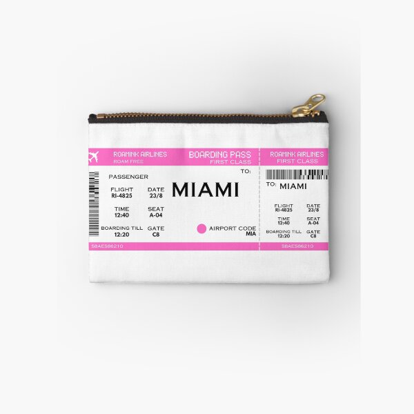 Item preview, Miami Airplane Boarding Pass designed and sold by RoamInk.