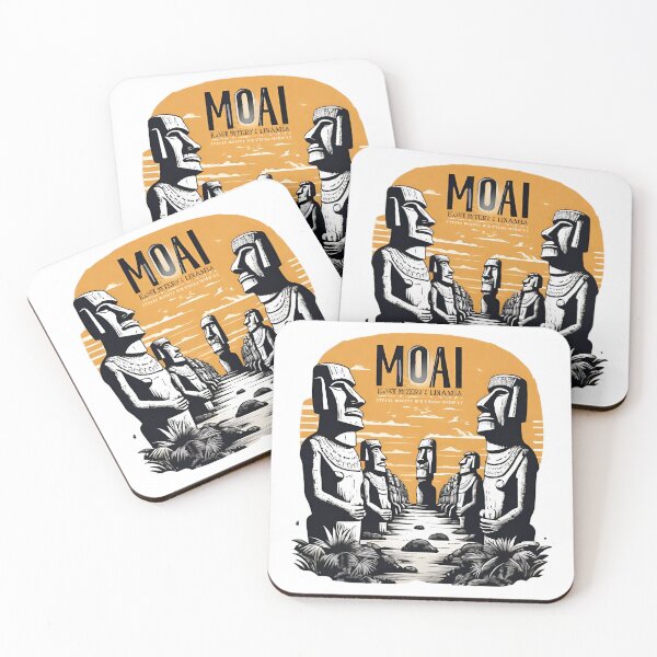 Item preview, Moai Statue Illustration designed and sold by DesignMaxa.