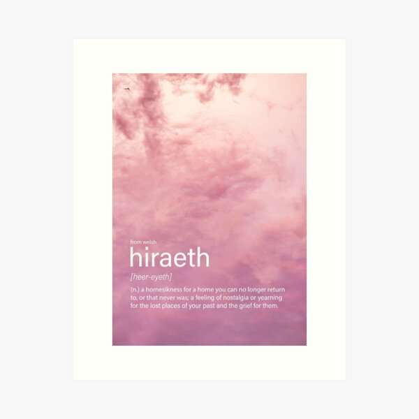 Hiraeth ART POEM SERIES Digital Download Wordy Print Black 