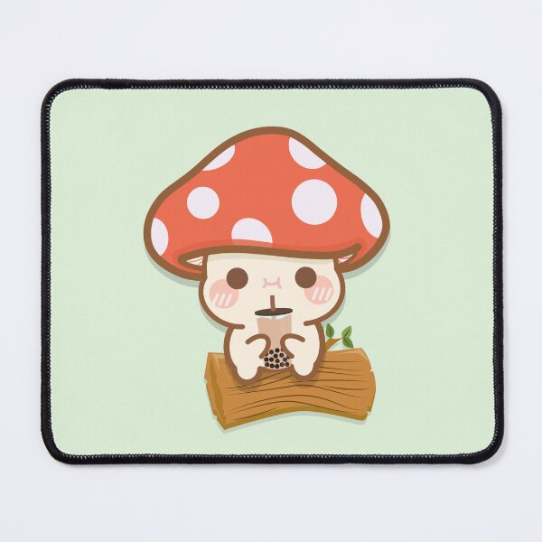 Item preview, Cartoon Mushroom Driking Boba designed and sold by cutecozynook.