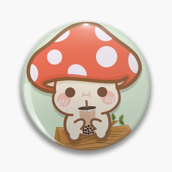 Item preview, Cartoon Mushroom Driking Boba designed and sold by cutecozynook.