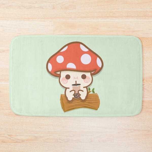 Item preview, Cartoon Mushroom Driking Boba designed and sold by cutecozynook.