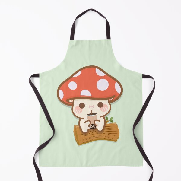 Item preview, Cartoon Mushroom Driking Boba designed and sold by cutecozynook.