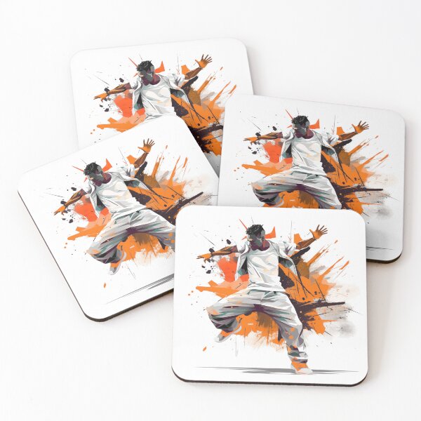 Aperçu de l'œuvre Dynamique Breakdancer Orange Pop créée et vendue par MK3DESIGN.