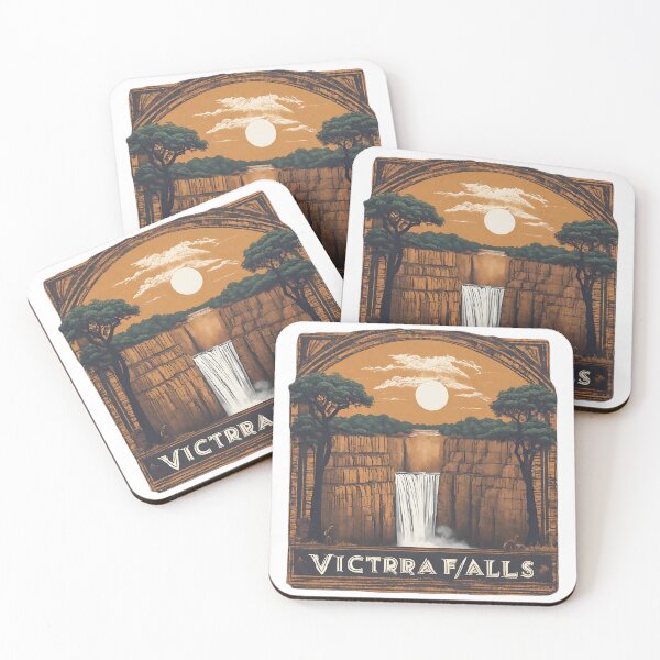 Item preview, Victoria Falls Illustration designed and sold by DesignMaxa.