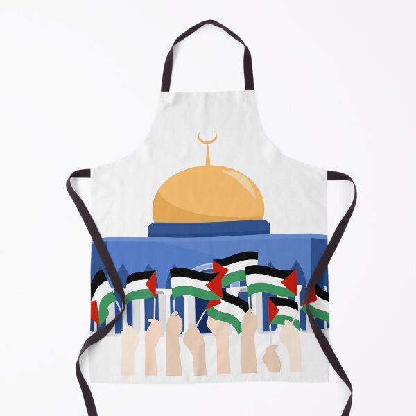 Item preview, Dome of the Rock Mosque with Hands Waving Palestine Flag designed and sold by Fananaa.
