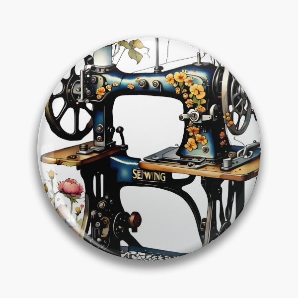 Item preview, Antique hand-crank sewing machine vintage style designed and sold by Virtuadmin.
