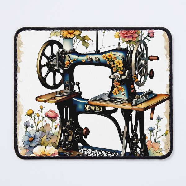 Item preview, Antique hand-crank sewing machine vintage style designed and sold by Virtuadmin.