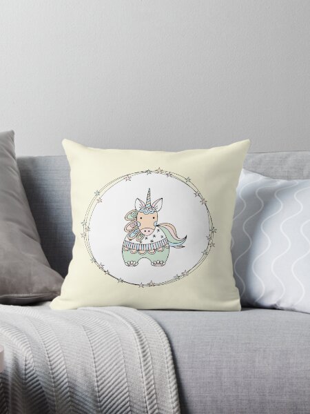 Gelati Unicorn Throw Pillow