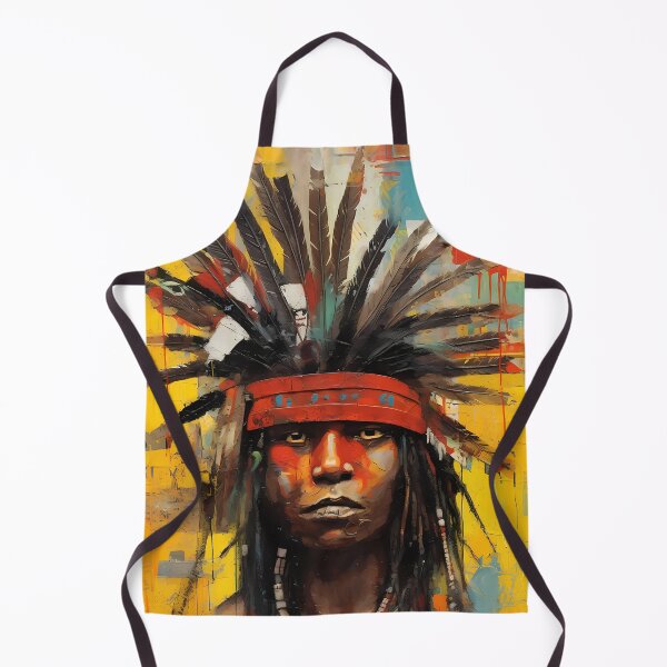 Item preview, Native American Feathered Portrait designed and sold by GiveMeMood.